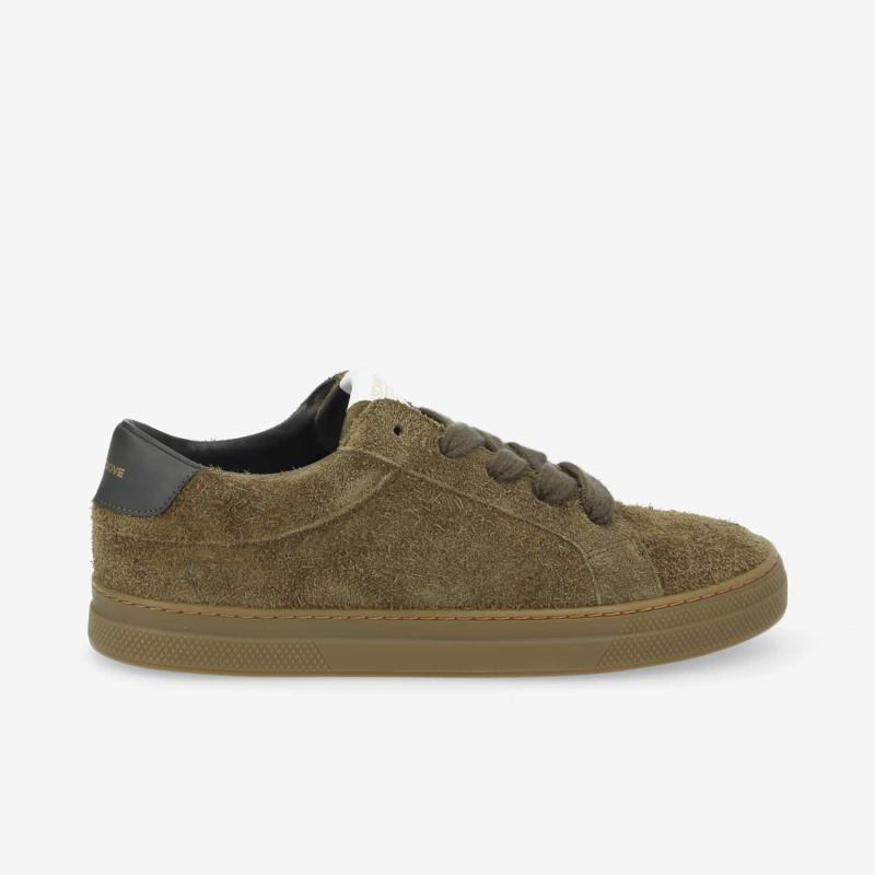 SPARK SKATE M - HAIRY SUEDE -  VERT KAKI